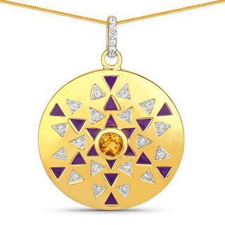 Golden Sands medallion necklace