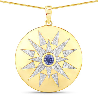 Northern Lights medallion necklace